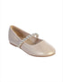 Girls Rhinestone Pearls Strap Mary Jane Ballet Flats 1 Baby-8 Kids